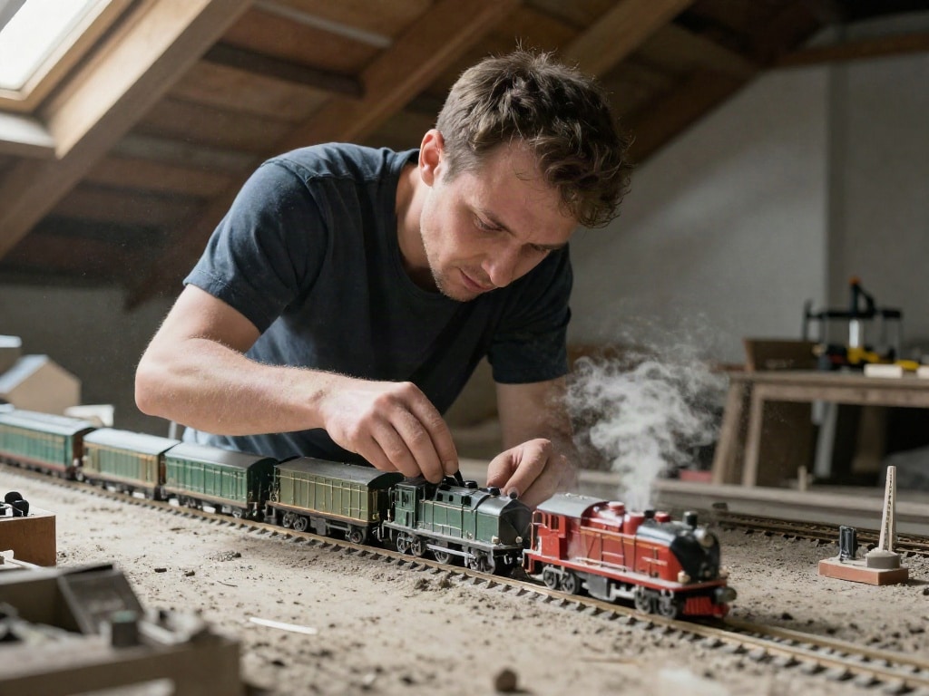 Modelleisenbahn Dachboden