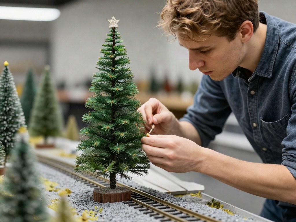 Modelleisenbahn Nadelbäume