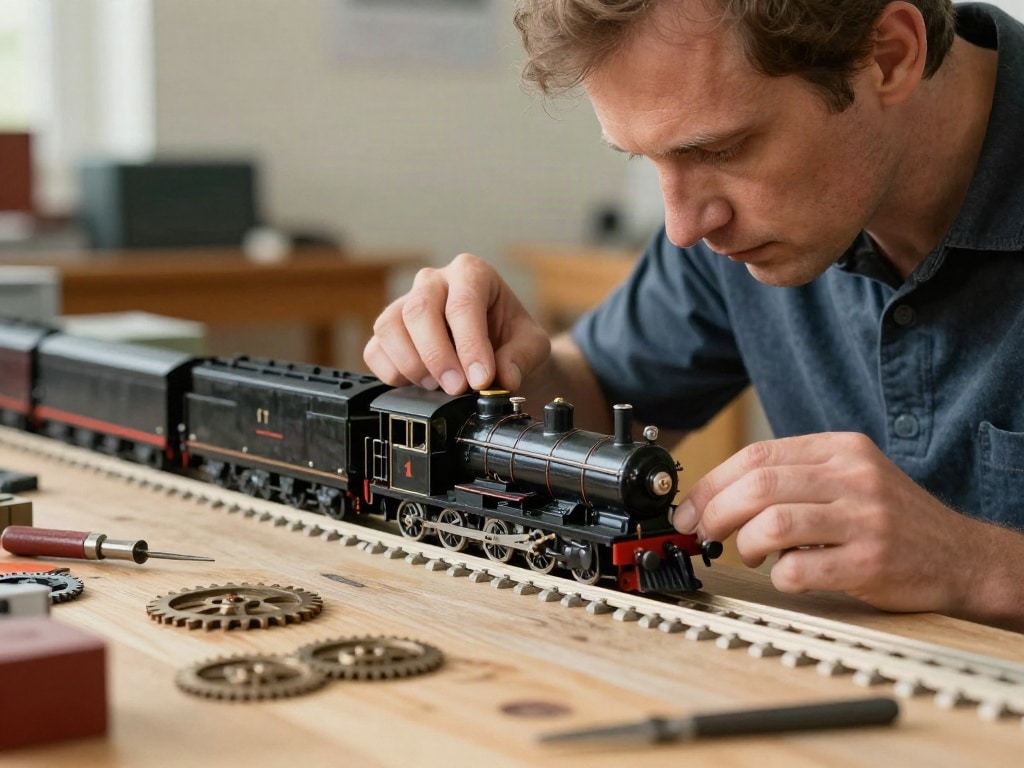 Modellbahn Lok einfahren
