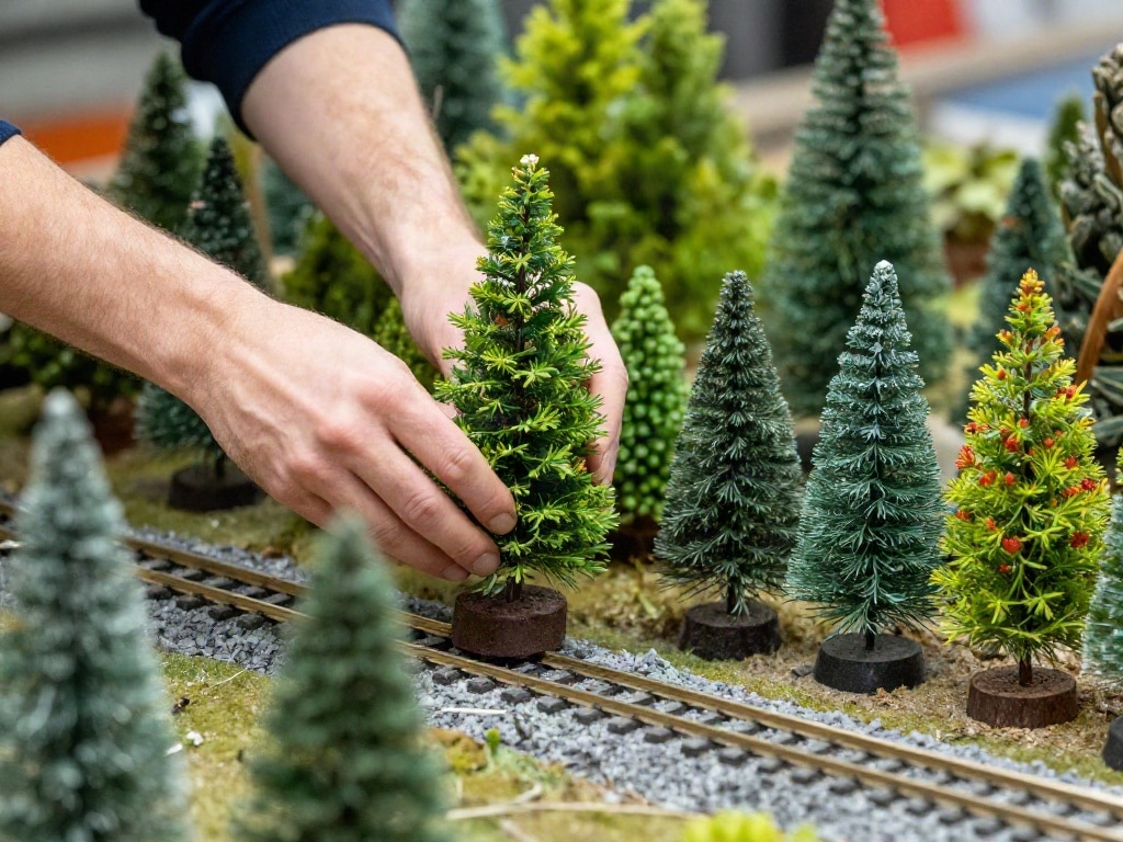 Modelleisenbahn Wald