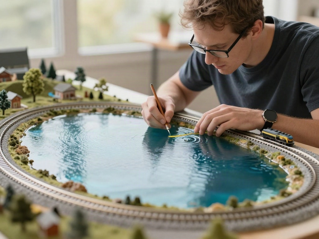 Modelleisenbahn Wasser gestalten